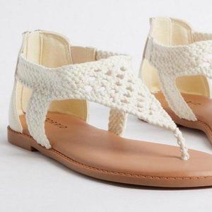Torride - Crochet T-Strap Sandals - Size 8 (WW) (NEW - WITH TAGS!)